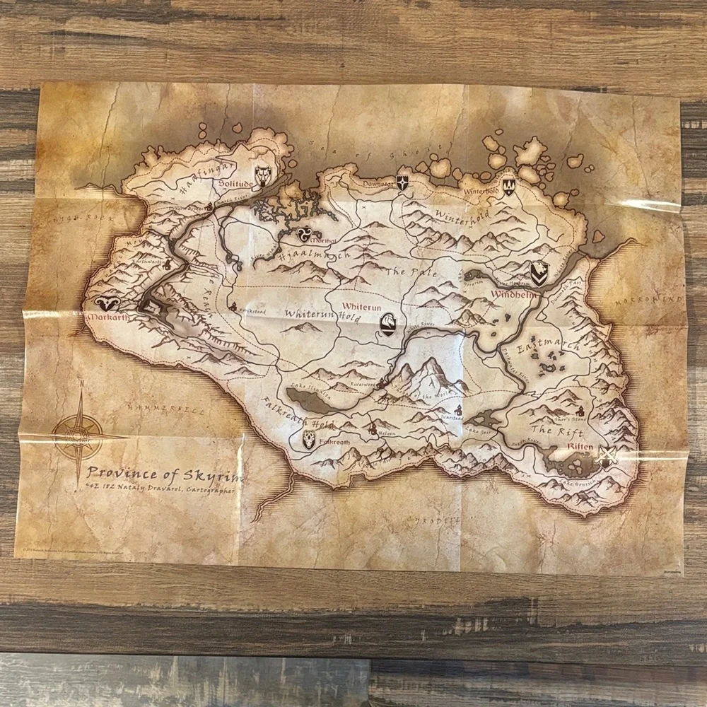 The Elder Scrolls V: Skyrim Video Game for Xbox 360 with Map